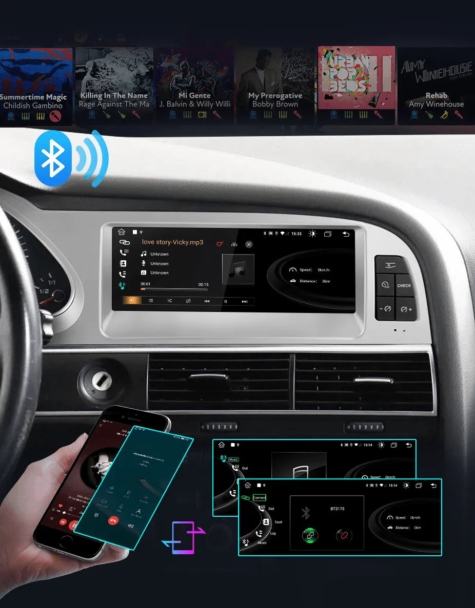 Radio nawigacja Audi A6 C6 2005-2011 CarPlay Android Auto - Multigenus