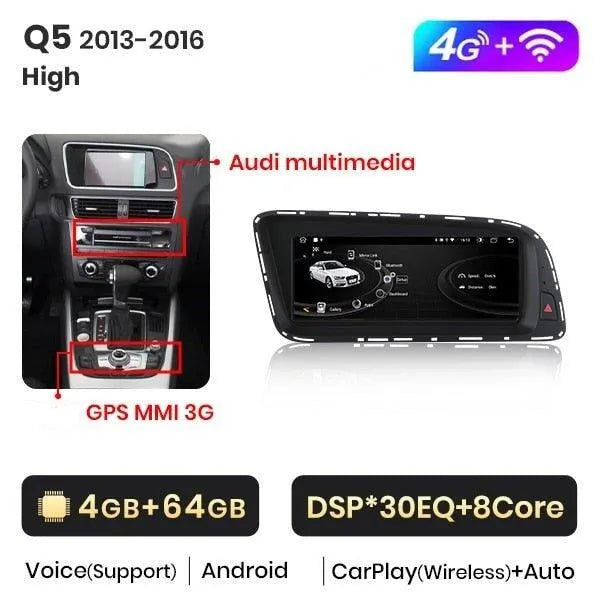 Radio nawigacja Audi Q5 2009-2016 CarPlay Android Auto - Multigenus