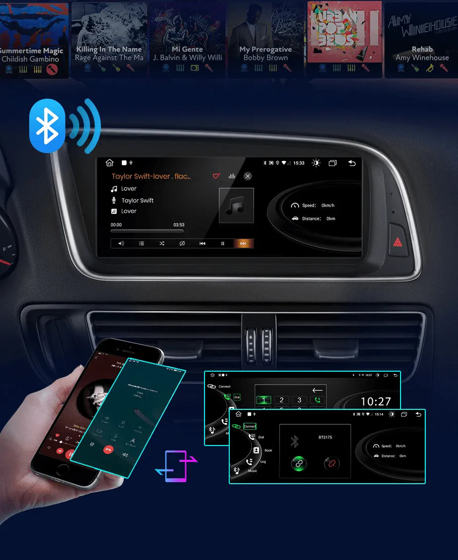 Radio nawigacja Audi Q5 2009-2016 CarPlay Android Auto - Multigenus