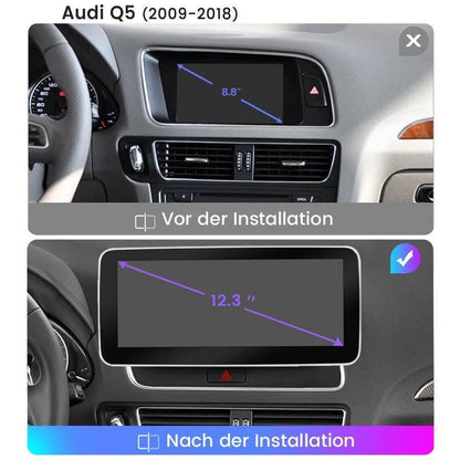 Radio nawigacja Audi Q5 2009-2017 GPS 12.3 cali Qualcomm 665 1920*720 CarPlay Android Auto - Multigenus