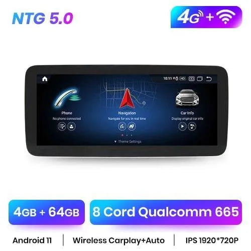 Radio nawigacja Mercedes A Klasa W176 / GLA X156 / CLA C117 2013-2018 Android Auto CarPlay - Multigenus