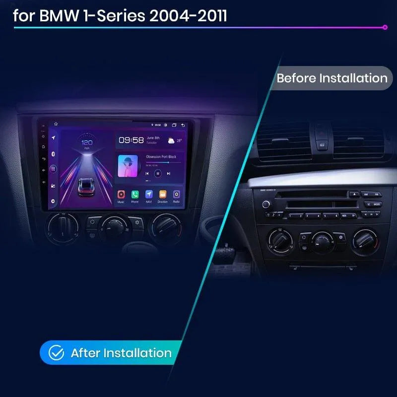 Radio nawigacja BMW 1 E88 E82 E81 E87 2004-2011 Android auto Carplay - Multigenus