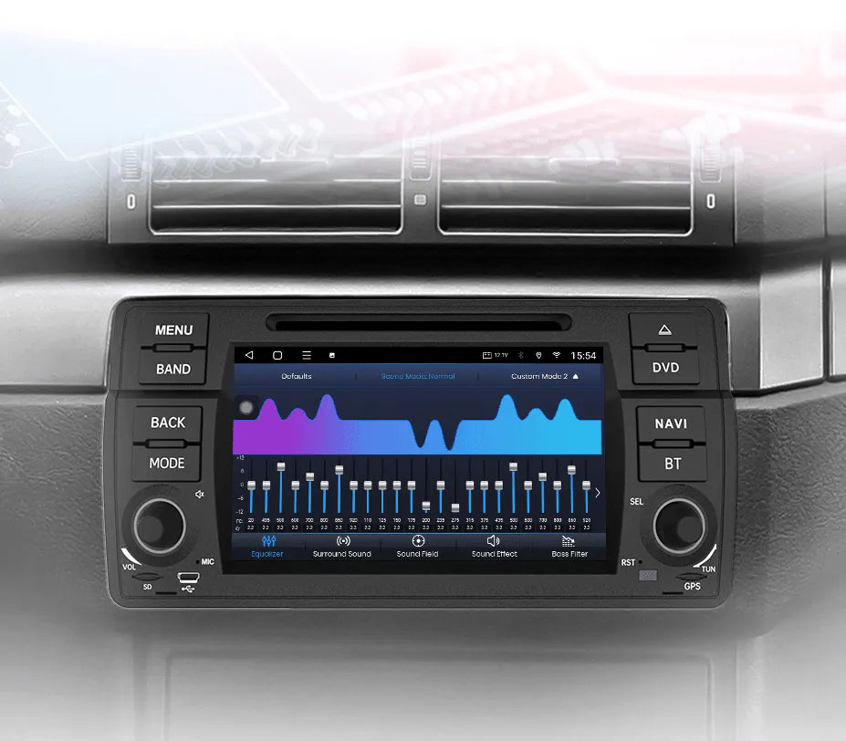 Radio nawigacja BMW 3 E46 M3 318/320/325/330/335 Carplay Android Auto - Multigenus