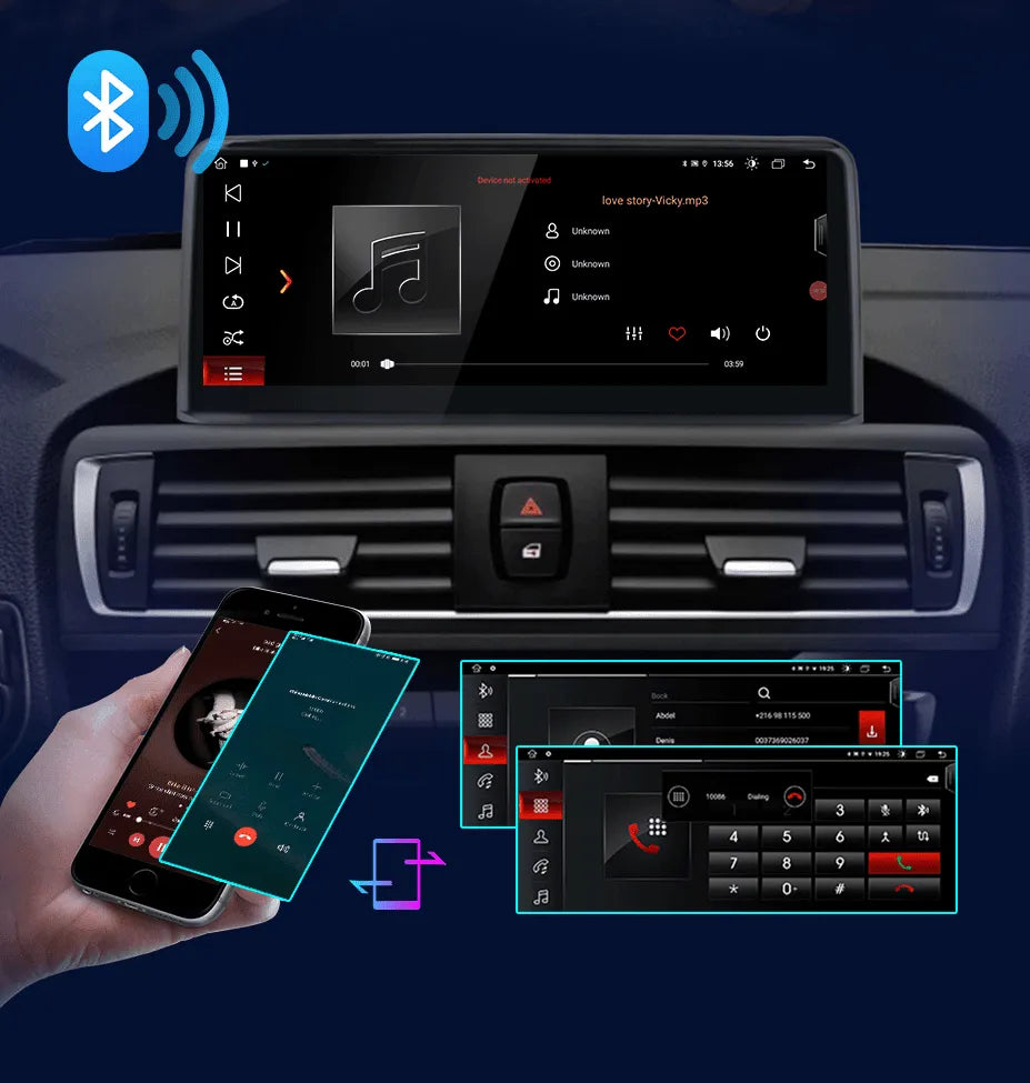 Radio nawigacja BMW 3 F20 F21 F22 F30 F31 F32 F33 F34 F36 Android Auto CarPlay - Multigenus