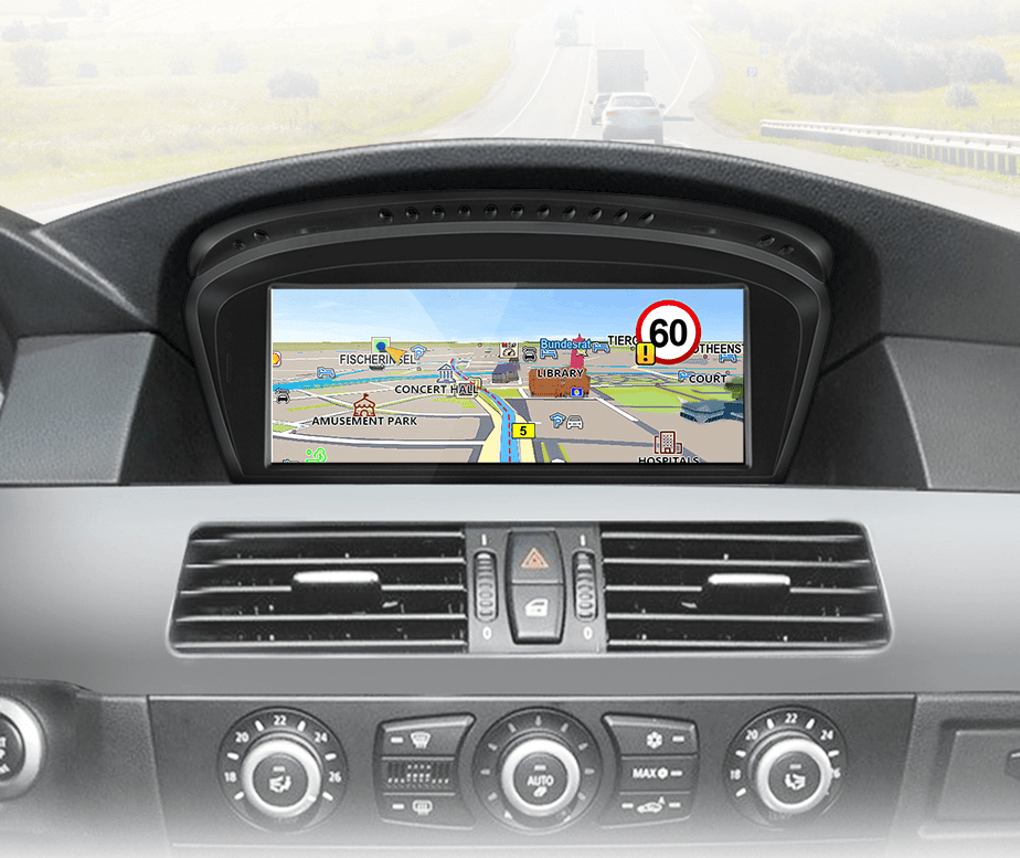 Radio nawigacja BMW 5 E60 E61 E63 E64 E90 E91 E92 GPS CarPlay Android Auto - Multigenus