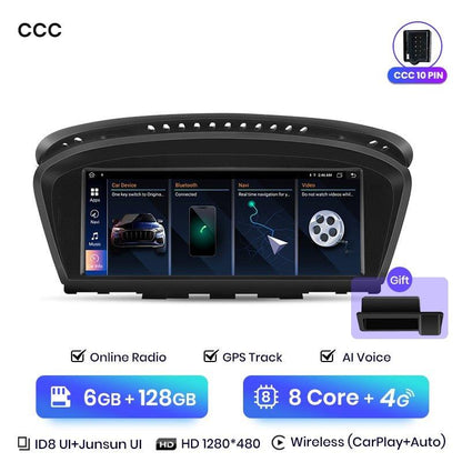 Radio nawigacja BMW 5 E60 E61 E63 E64 E90 E91 E92 GPS CarPlay Android Auto - Multigenus