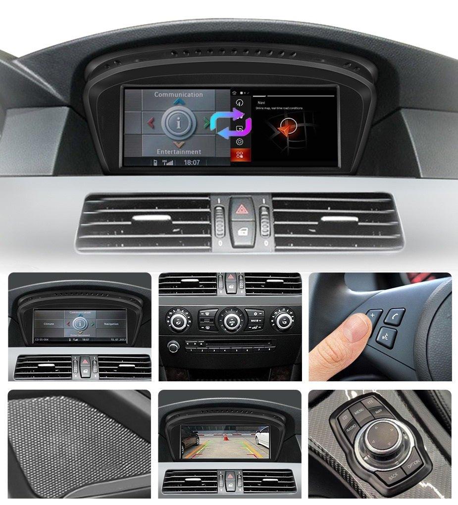 Radio nawigacja BMW 5 E60 E61 E63 E64 E90 E91 E92 GPS CarPlay Android Auto - Multigenus