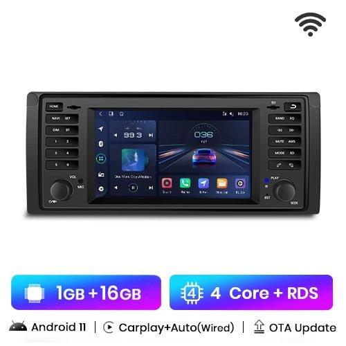 Radio navegador GPS BMW Serie 5 E39 y X5 E53 ANDROID 11  Tradetec  Procesador Quad Core 2GB RAM 32GB ROM CarPlay & Android Auto No Internet 4G  NO 4G