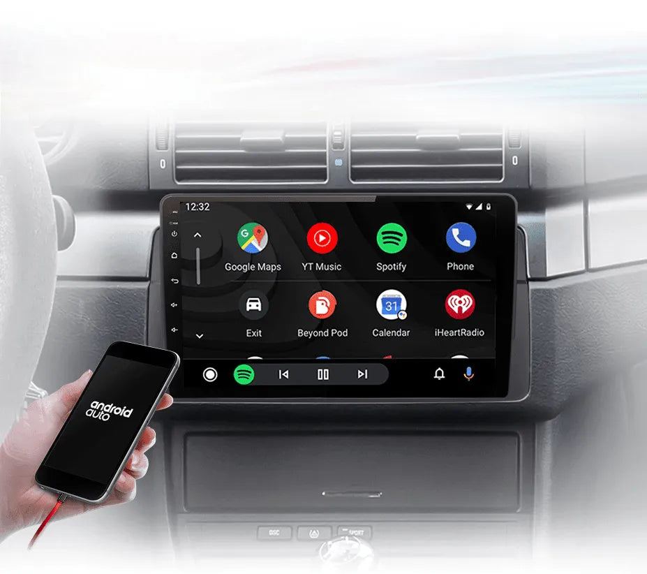 Radio nawigacja BMW E46 M3 318/320/325/330/335 Android Auto Carplay - Multigenus