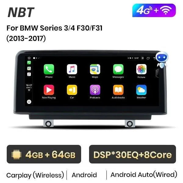 Radio nawigacja BMW 3 F20 F21 F22 F30 F31 F32 F33 F34 F36 Android Auto CarPlay - Multigenus