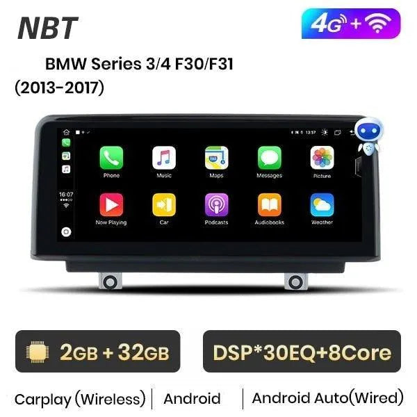 Radio nawigacja BMW 3 F20 F21 F22 F30 F31 F32 F33 F34 F36 Android Auto CarPlay - Multigenus