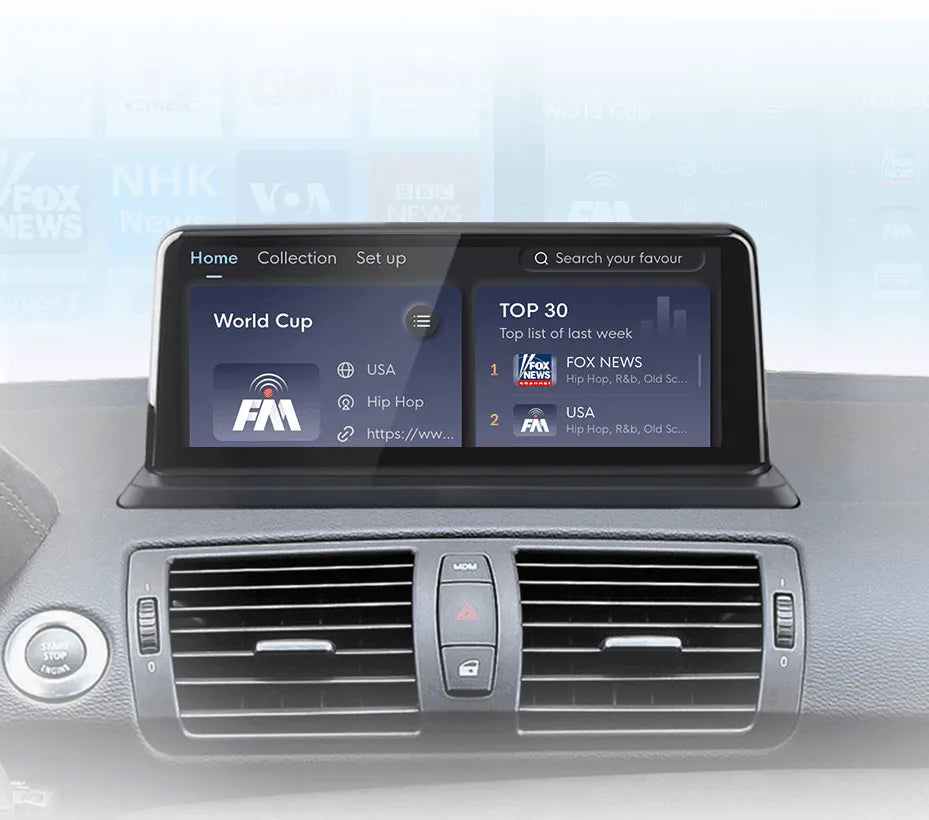 Radio nawigacja BMW serii 1 E81 E82 E87 E88 2005-2012 CarPlay Android Auto - Multigenus