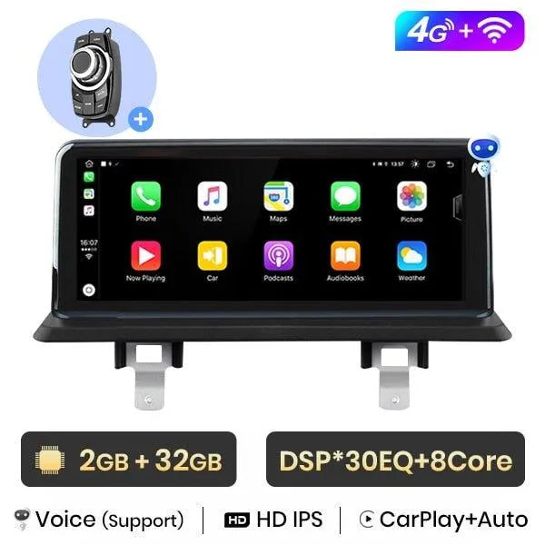 Radio nawigacja BMW serii 1 E81 E82 E87 E88 2005-2012 CarPlay Android Auto - Multigenus