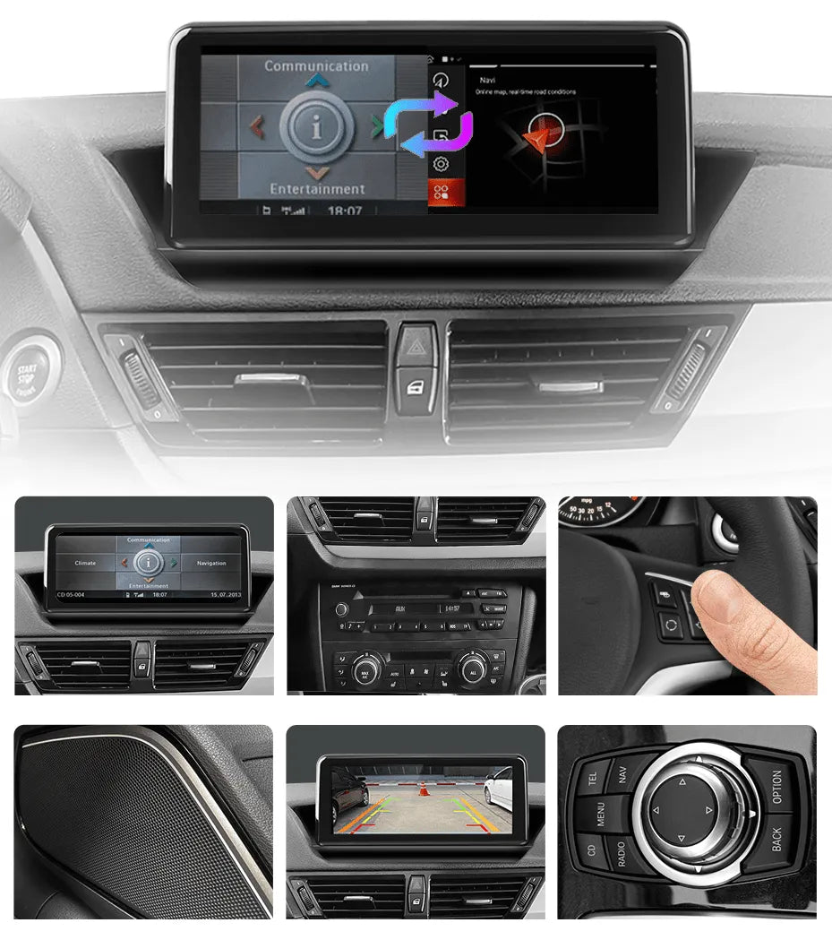 Radio nawigacja BMW X1 E84 2009-2015 CarPlay DSP Android Auto GPS - Multigenus