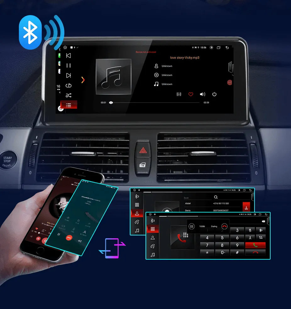 Radio nawigacja BMW X5 E70 X6 E71 2007-2013 CarPlay Android Auto - Multigenus