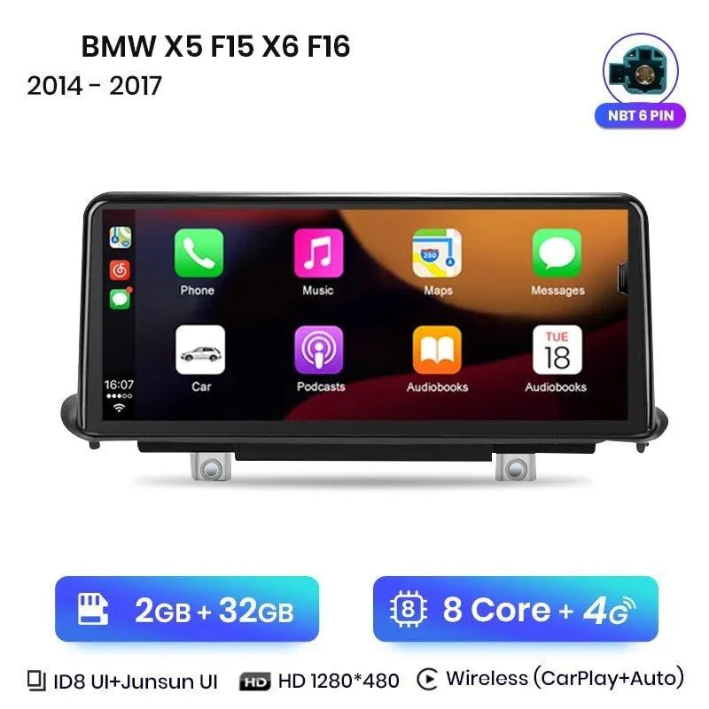 Radio nawigacja BMW X5 F15 X6 F16 2014-2017 CarPlay Android Auto - Multigenus