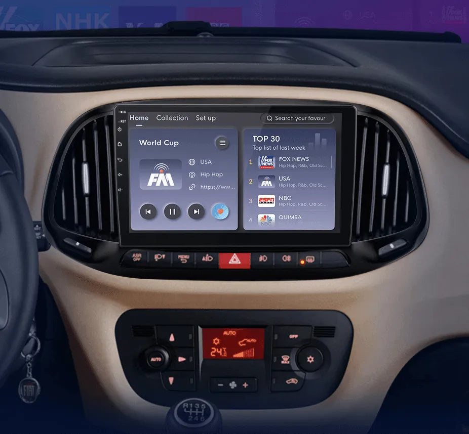 Radio nawigacja Fiat Doblo 2015 - 2019 Carplay Android Auto - Multigenus