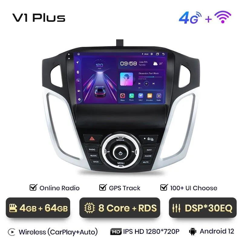 Radio nawigacja Ford Focus 3 MK3 2011 - 2019 Android Auto Carplay - Multigenus