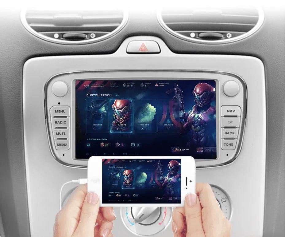 Radio nawigacja Ford Focus S-Max Mondeo Galaxy C-Max Kuga Android Carplay - Multigenus