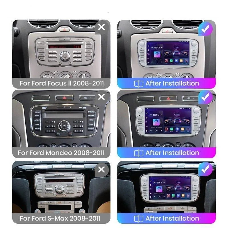 Radio nawigacja Ford Focus S-Max Mondeo Galaxy C-Max Kuga Android Carplay - Multigenus