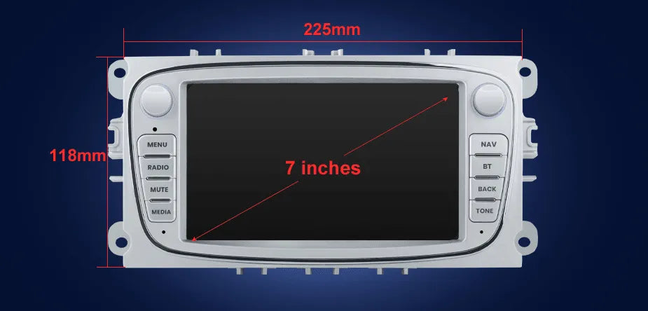 Radio nawigacja Ford Focus S-Max Mondeo Galaxy C-Max Kuga Android Carplay - Multigenus