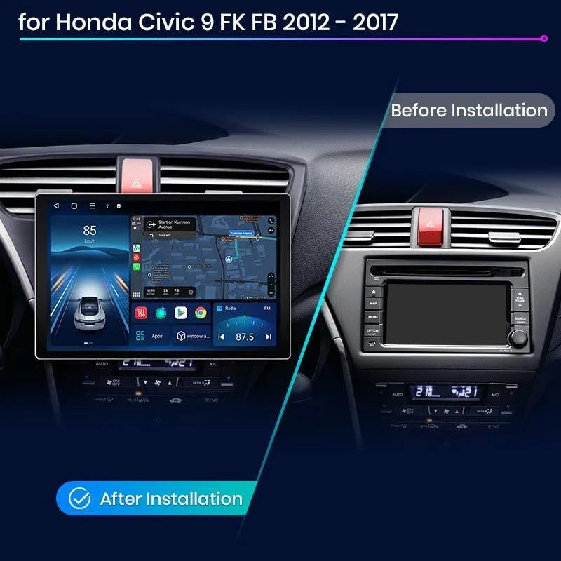 Radio nawigacja Honda Civic 9 2012 - 2017 CarPlay Android Auto - Multigenus