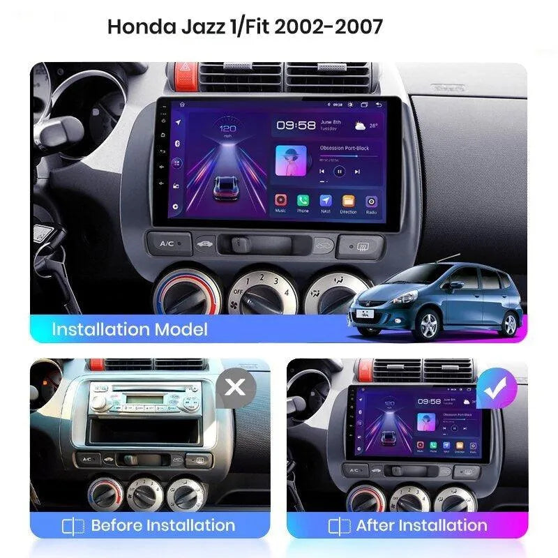 Radio nawigacja Honda Fit Jazz City 2002 2003-2007 Android Auto Carplay - Multigenus