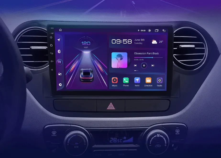 Radio nawigacja Hyundai Grand I10 2013 - 2016 Carplay Android Auto - Multigenus