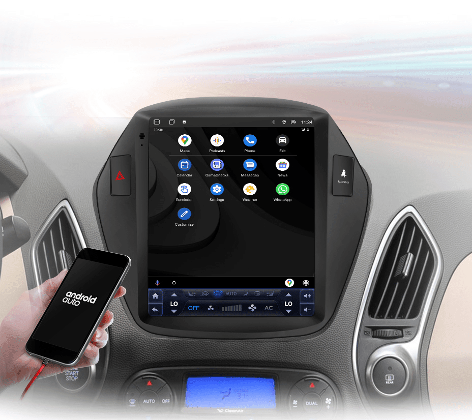 Radio nawigacja Hyundai Tucson 2 IX35 2010-2015 Android Auto Carplay - Multigenus