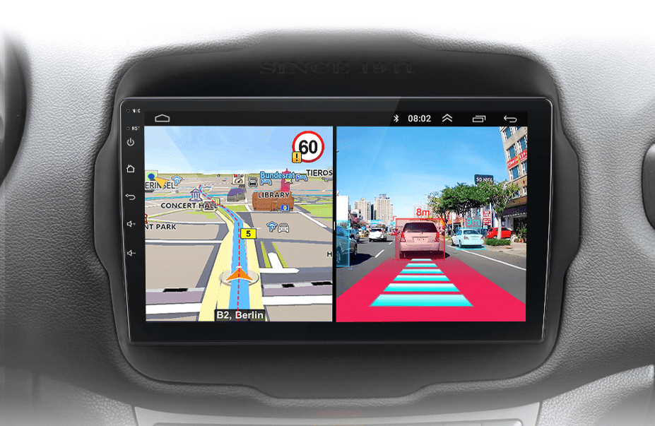 VOLEMI Android 11 Autoradio 2 Din Navigation System für Jeep Renegade  2014-2018 mit 9 Zoll Screen BT/Mirror Link/Car-Play Android Auto/FM RDS  DAB+ Radio/Lenkradsteuerung/Rückfahrkamera: : Elektronik & Foto