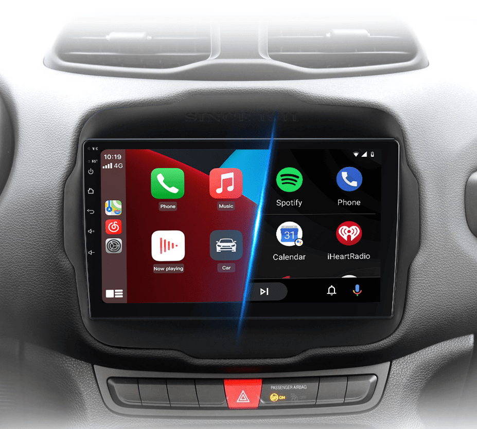VOLEMI Android 11 Autoradio 2 Din Navigation System für Jeep Renegade  2014-2018 mit 9 Zoll Screen BT/Mirror Link/Car-Play Android Auto/FM RDS  DAB+ Radio/Lenkradsteuerung/Rückfahrkamera: : Elektronik & Foto