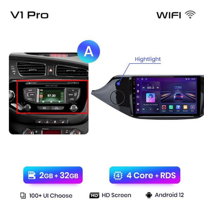 Radio nawigacja KIA CEED 2012 - 2018 Carplay Android Auto - Multigenus