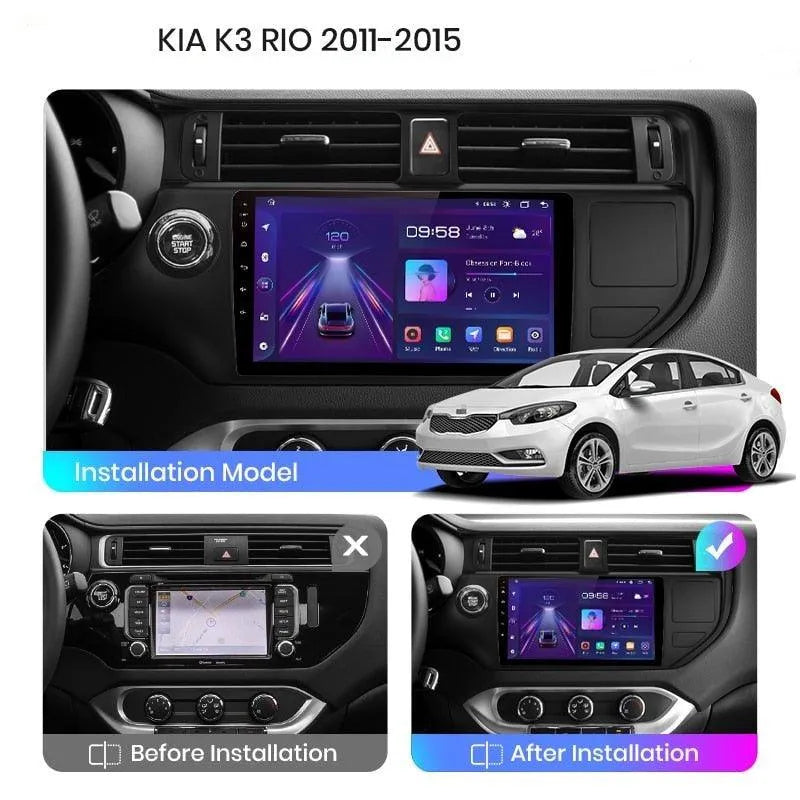 Radio nawigacja KIA RIO 2011-2015 Android Auto Carplay - Multigenus