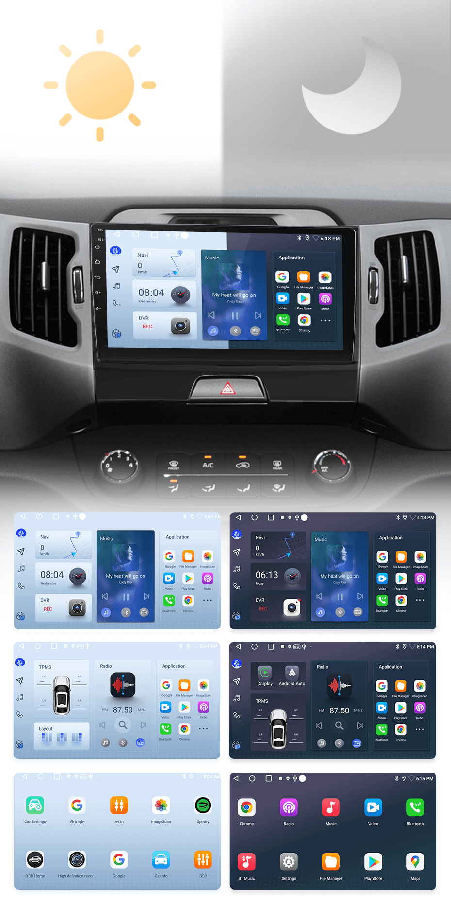 Radio nawigacja KIA Sportage 3 2010 - 2016 Carplay Android Auto - Multigenus