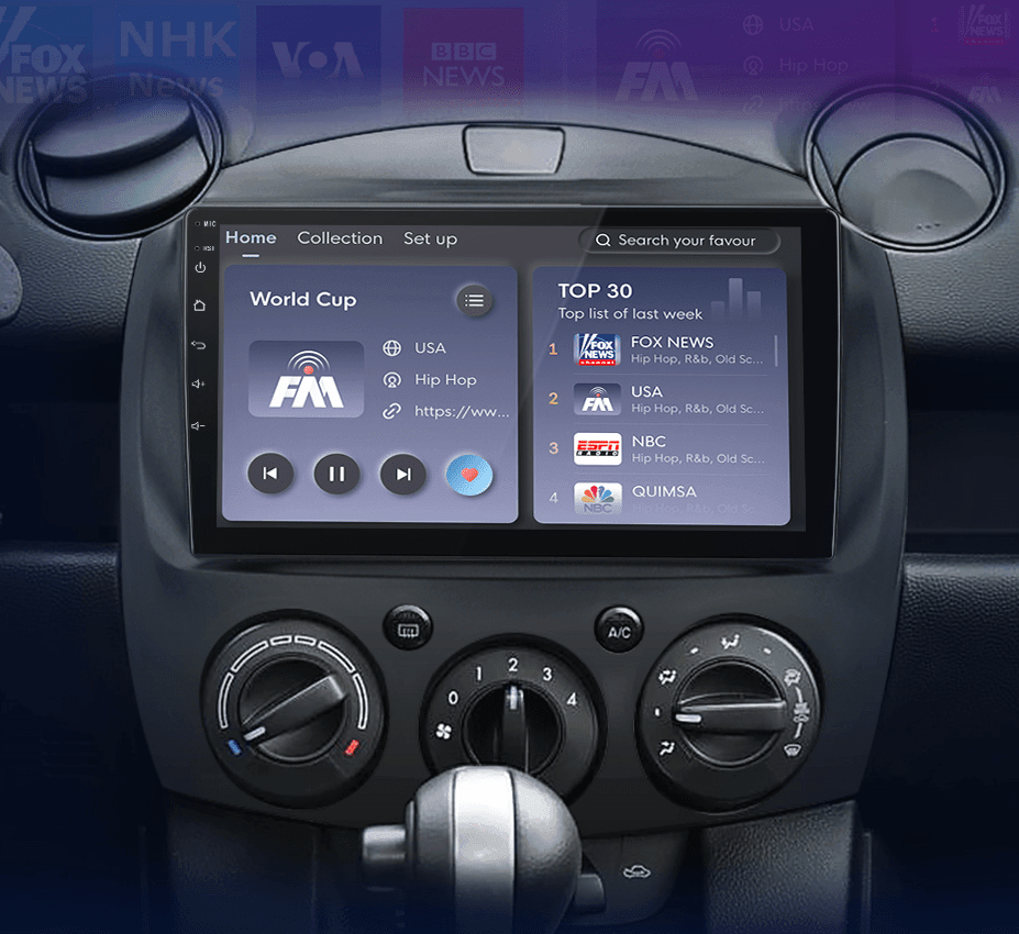 Radio nawigacja Mazda 2 od 2007 - 2014 Carplay Android Auto - Multigenus