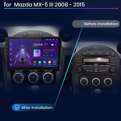 Radio nawigacja Mazda MX-5 MX5 III 3 NC 2008 - 2015 Android Auto Carplay - Multigenus