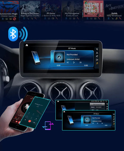 Radio nawigacja Mercedes A Klasa W176 / GLA X156 / CLA C117 2013-2018 Android Auto CarPlay - Multigenus