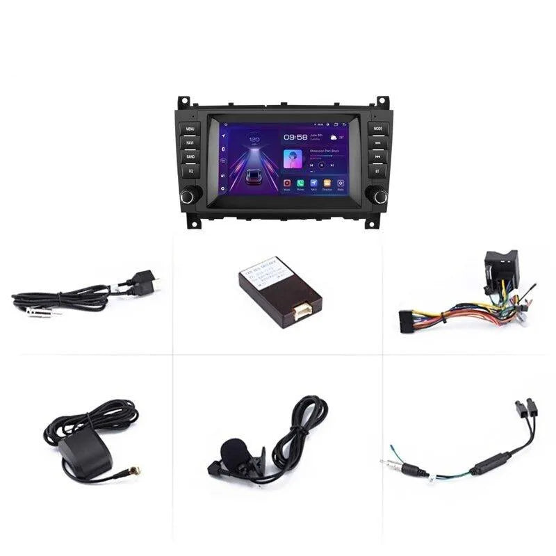 Radio nawigacja Mercedes Benz C-Class W203 W209 C180 W219 2004 - 2011 Carplay Android Auto - Multigenus