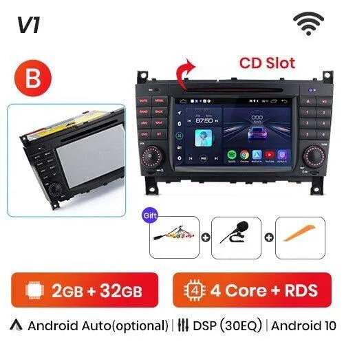 Radio nawigacja Mercedes Benz C-Class W203 W209 C180 W219 2004 - 2011 Carplay Android Auto - Multigenus