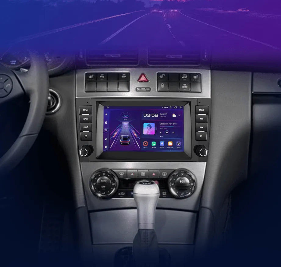 Radio nawigacja Mercedes Benz C-Class W203 W209 C180 W219 2004 - 2011 Carplay Android Auto - Multigenus