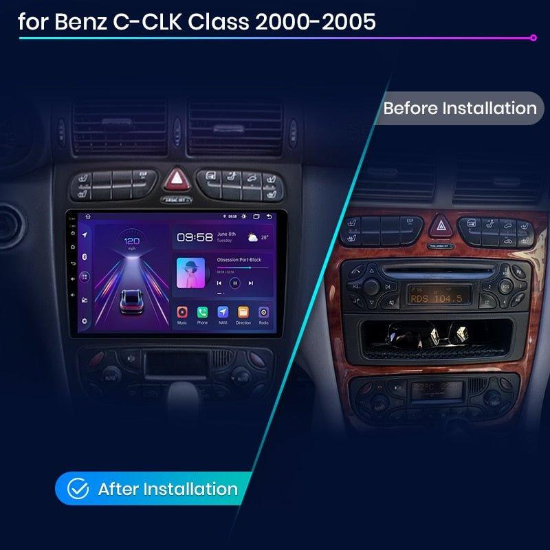 Radio nawigacja Mercedes Benz C CLK S203 W203 W209 A209 przed lift 2000-2011 Carplay Android Auto - Multigenus