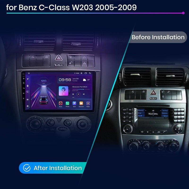 Radio Navegador Mercedes C W203 Levante 2005-2009 Android Auto – Multigenus