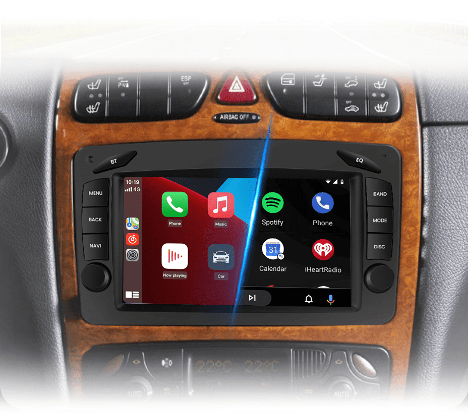 Radio nawigacja Mercedes Benz CLK W209 W203 W463 W208 Carplay Android Auto - Multigenus