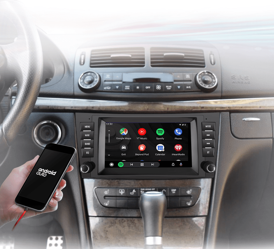 Radio nawigacja Mercedes Benz E-Class W211 W219 E200 E220 E300 Carplay Android auto - Multigenus