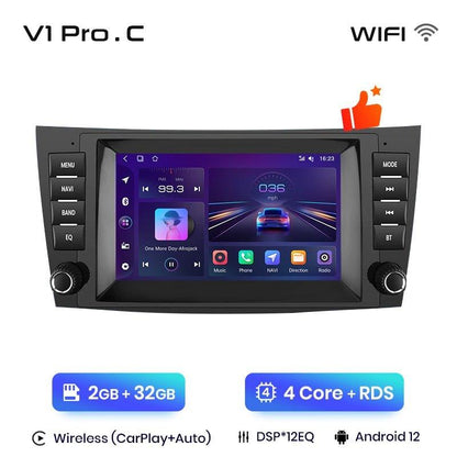 Radio nawigacja Mercedes Benz E-Class W211 W219 E200 E220 E300 Carplay Android auto - Multigenus