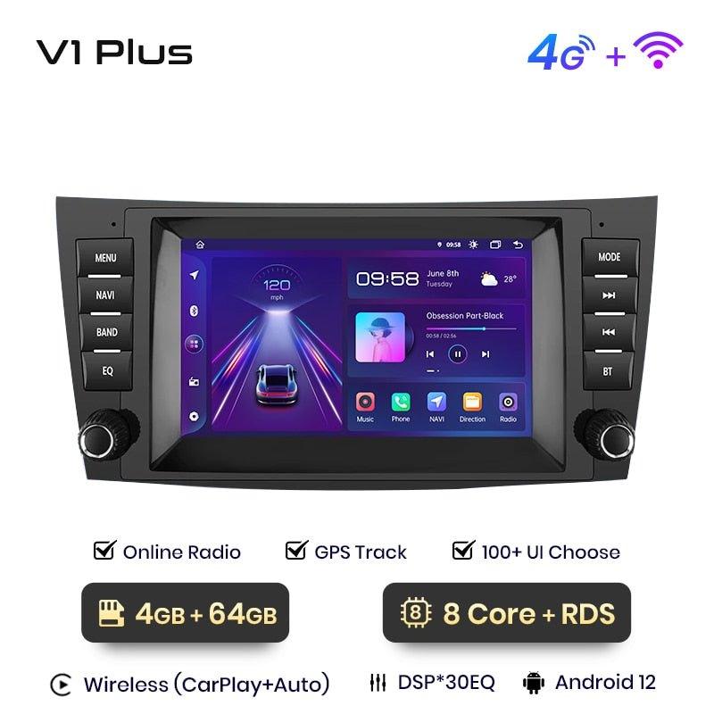 Radio nawigacja Mercedes Benz E-Class W211 W219 E200 E220 E300 Carplay Android auto - Multigenus