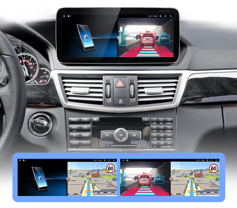 Radio nawigacja Mercedes Benz E Klasa W212 E200 E230 E260 E300 S212 2009-2016 Android Auto CarPlay - Multigenus