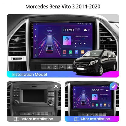 Radio nawigacja Mercedes Benz Vito W447 2014 - 2021 Carplay Android Auto - Multigenus