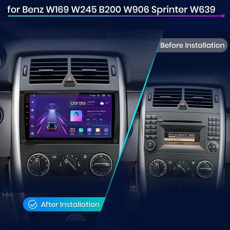 Radio nawigacja Mercedes Benz W169 W245 B200 W906 Sprinter W639 Vito CarPlay Android Auto - Multigenus