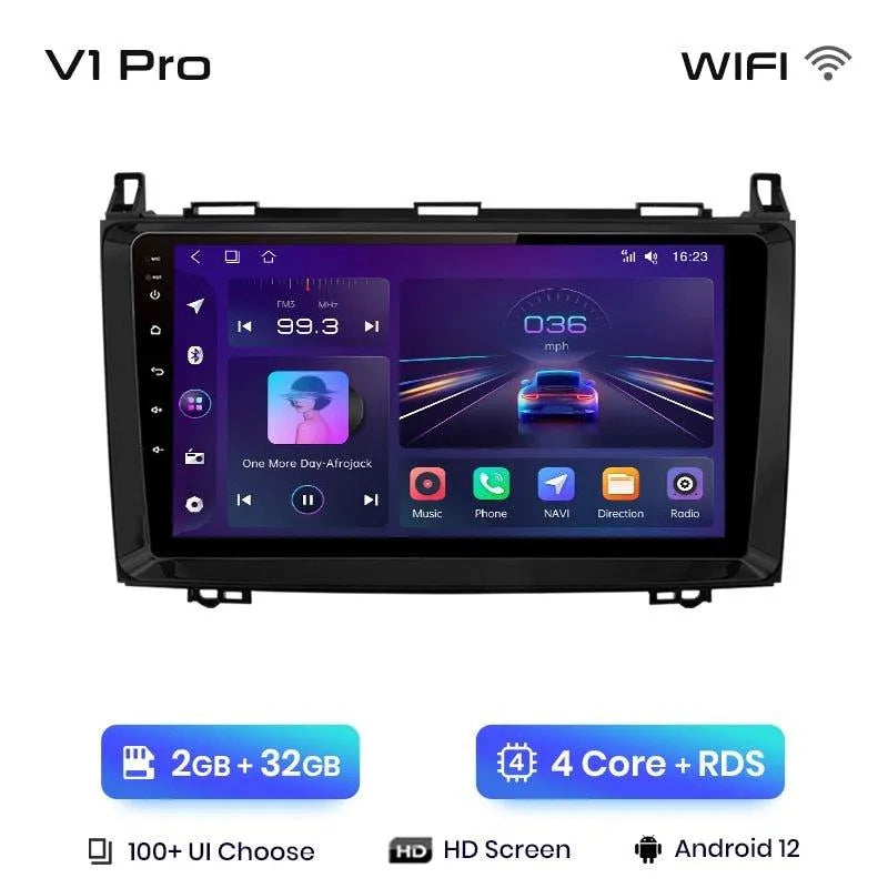 Radio nawigacja Mercedes Benz W169 W245 B200 W906 Sprinter W639 Vito CarPlay Android Auto - Multigenus